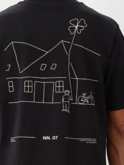 NN.07 T-Shirt Zwart Jet SS Print