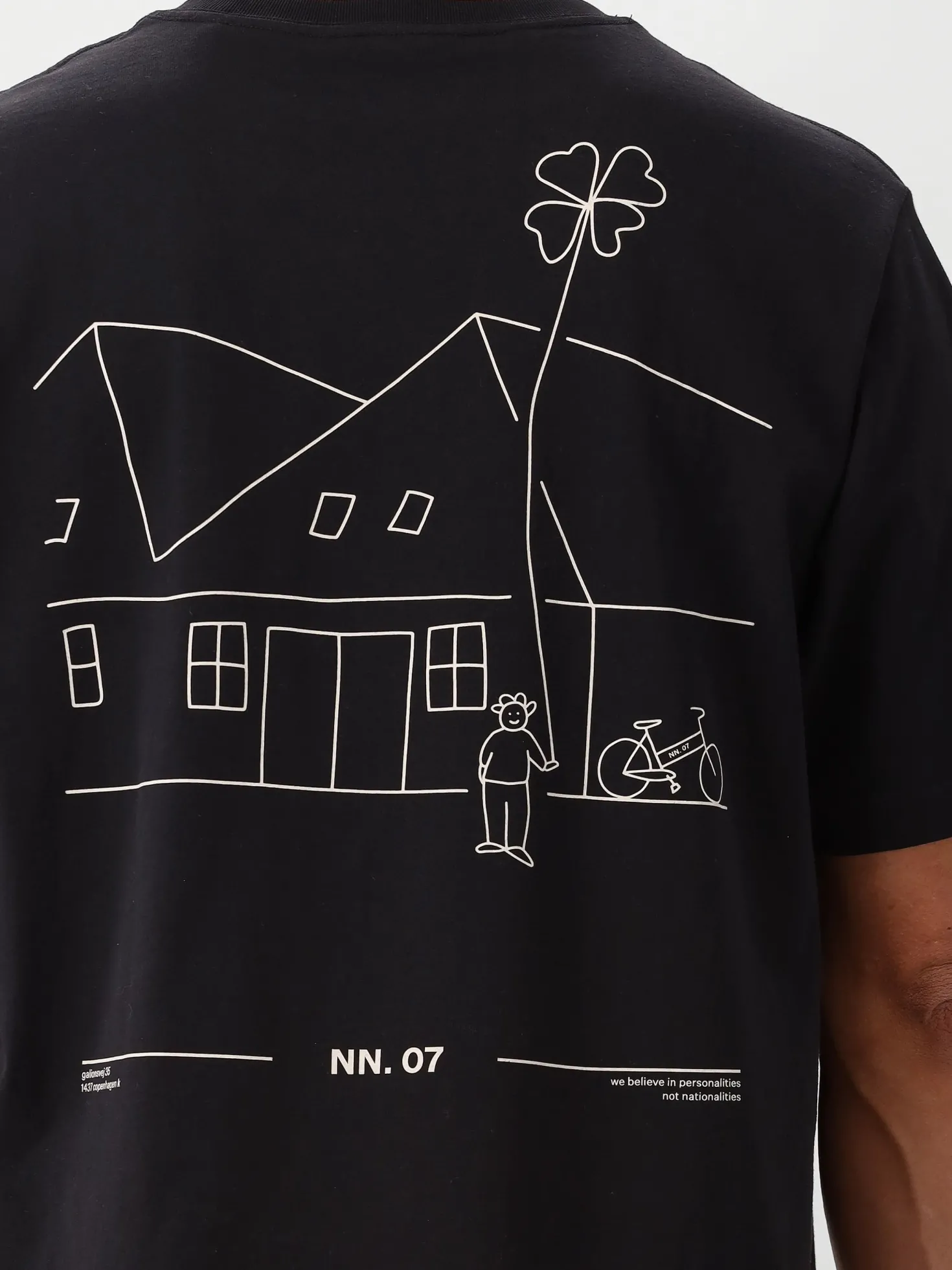 NN.07 T-Shirt Zwart Jet SS Print