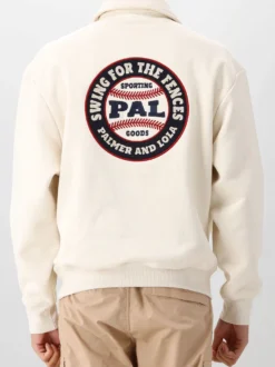Pal Sporting Goods Sweater Half Zip Gebroken Wit Swing For The Fences