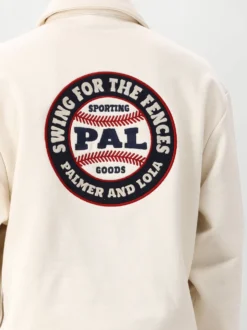 Pal Sporting Goods Sweater Half Zip Gebroken Wit Swing For The Fences