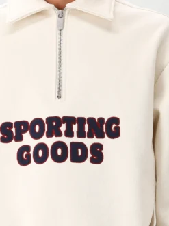 Pal Sporting Goods Sweater Half Zip Gebroken Wit Swing For The Fences