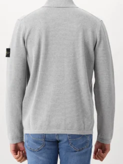 Stone IslandGebreide Longsleeve Polo Grijs