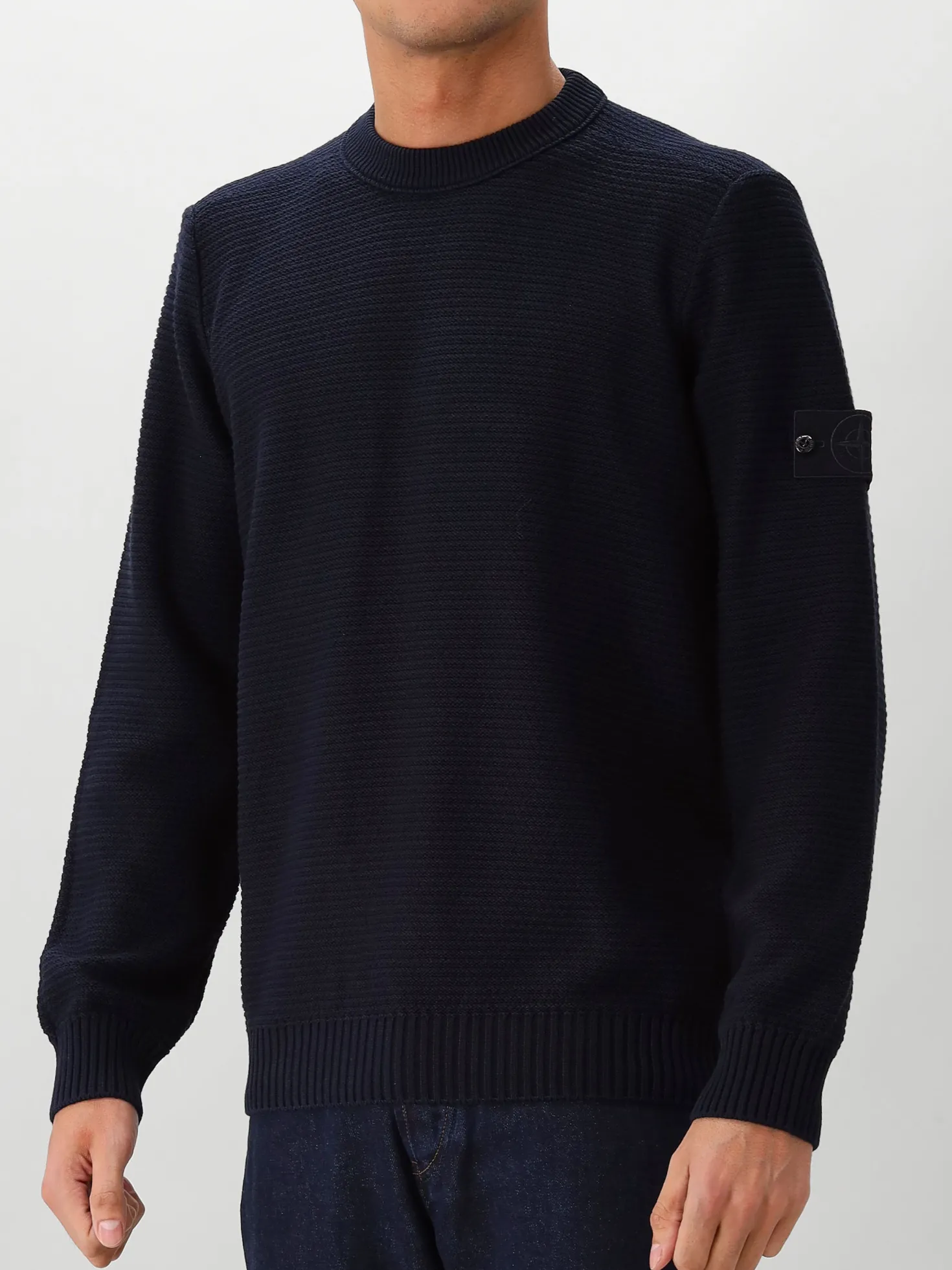 Stone Island Gebreide Trui Blauw Ghost Kasjmierblend