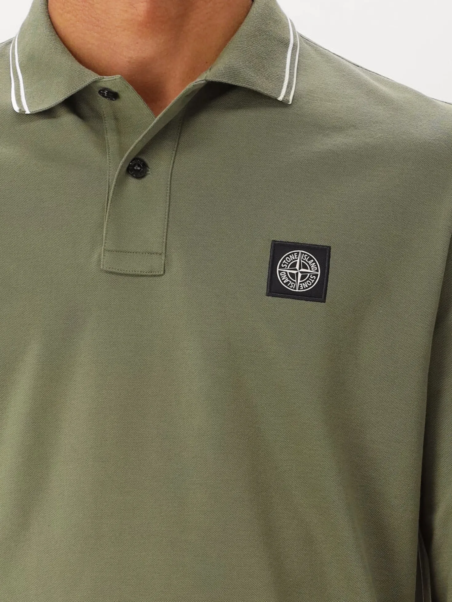 Stone Island Longsleeve Polo Green 2SL18