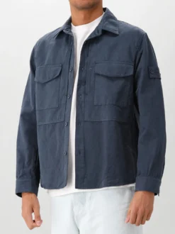 Stone Island Overshirt Blauw Ghost
