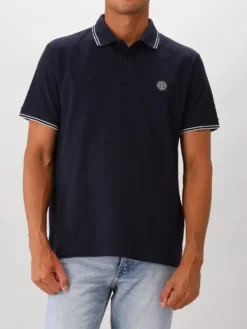 Stone Island Polo Blauw Contrast