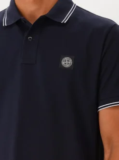Stone Island Polo Blauw Contrast