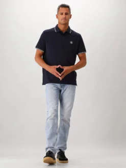 Stone Island Polo Blauw Contrast