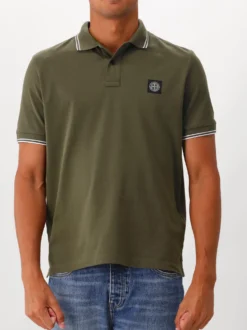 Stone Island Polo Contrast Groen