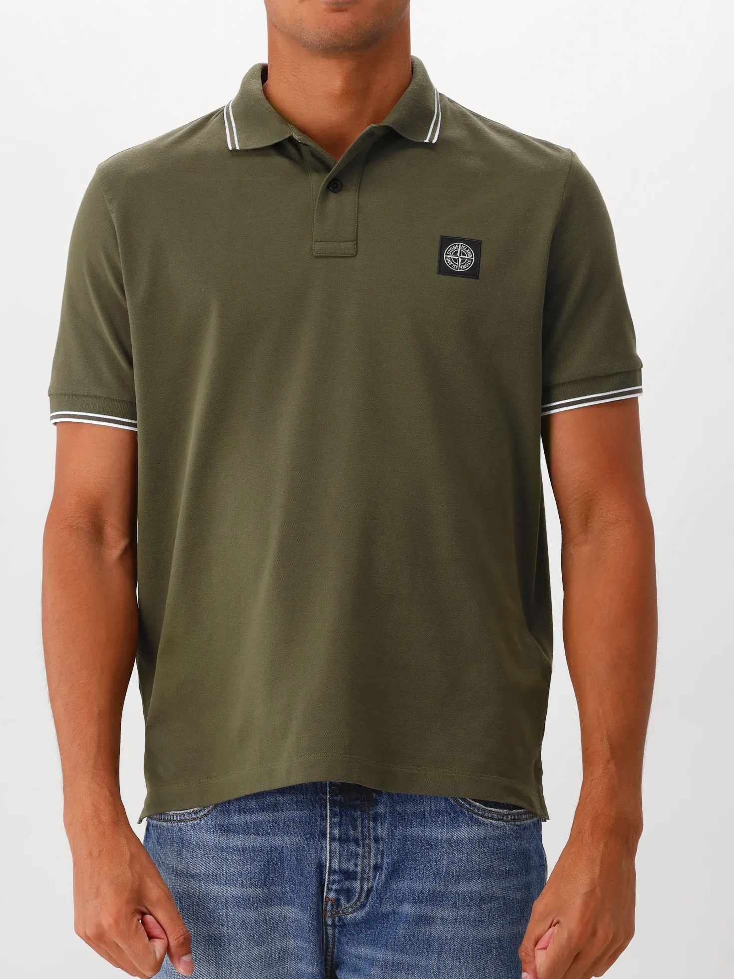 Stone Island Polo Contrast Groen
