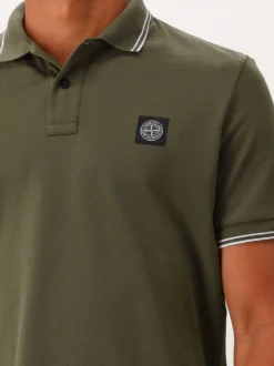 Stone Island Polo Contrast Groen