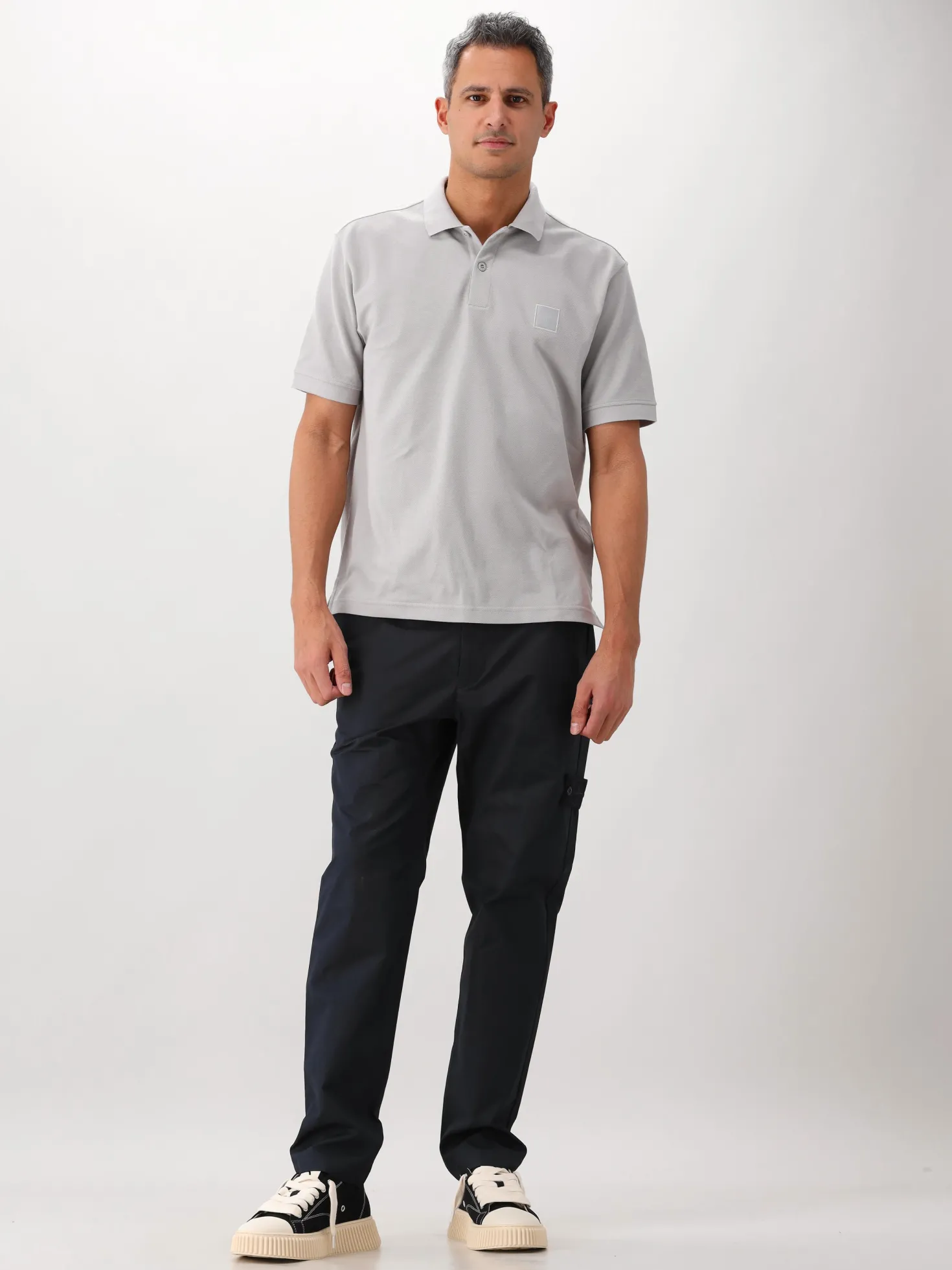 Stone Island Polo Grijs Ghost