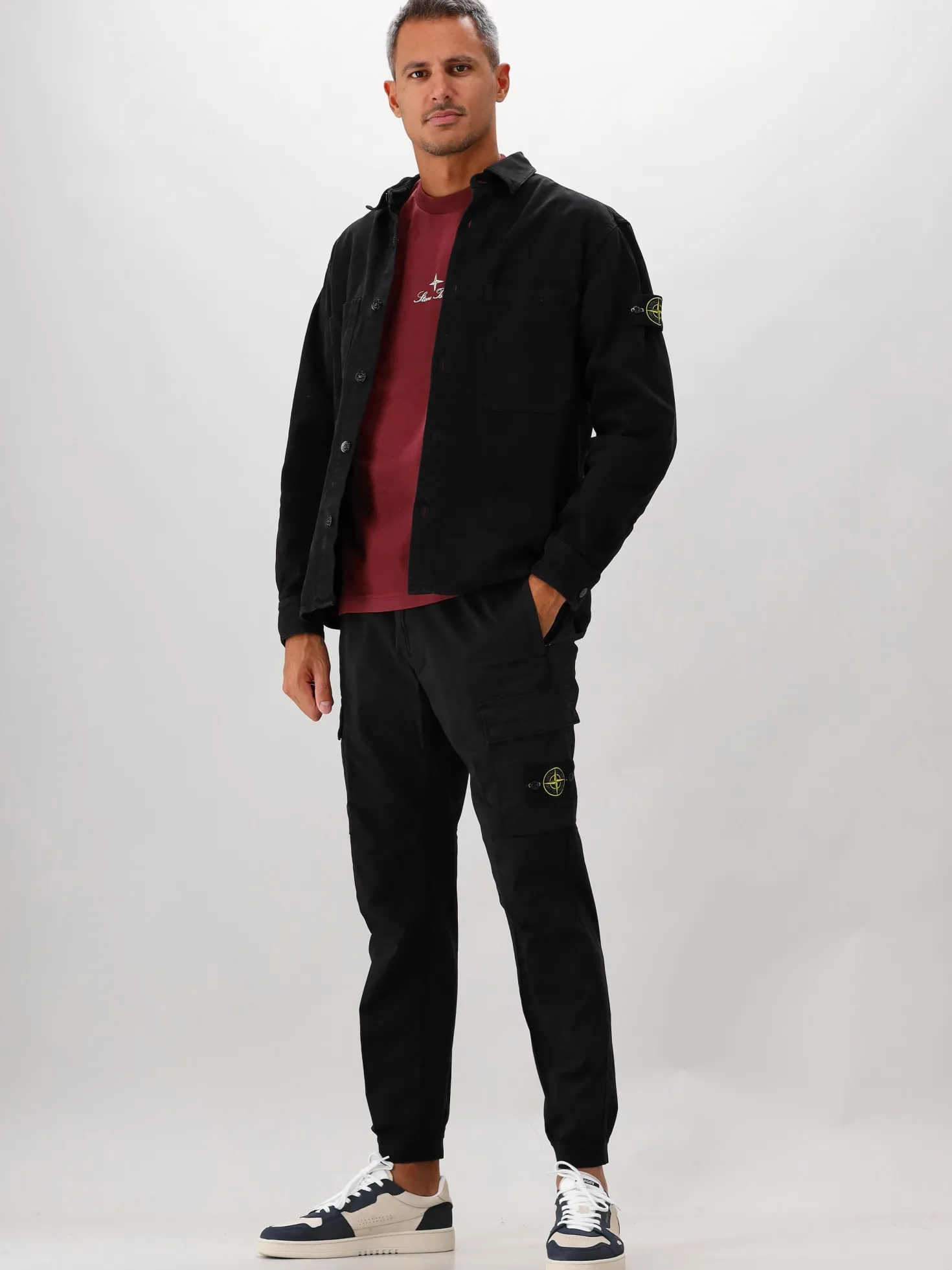 Stone Island Tapered Cargobroek Zwart
