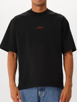 Stone Island T-shirt Backprint Zwart