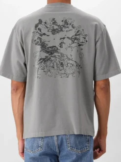 Stone Island T-shirt Grijs Backprint