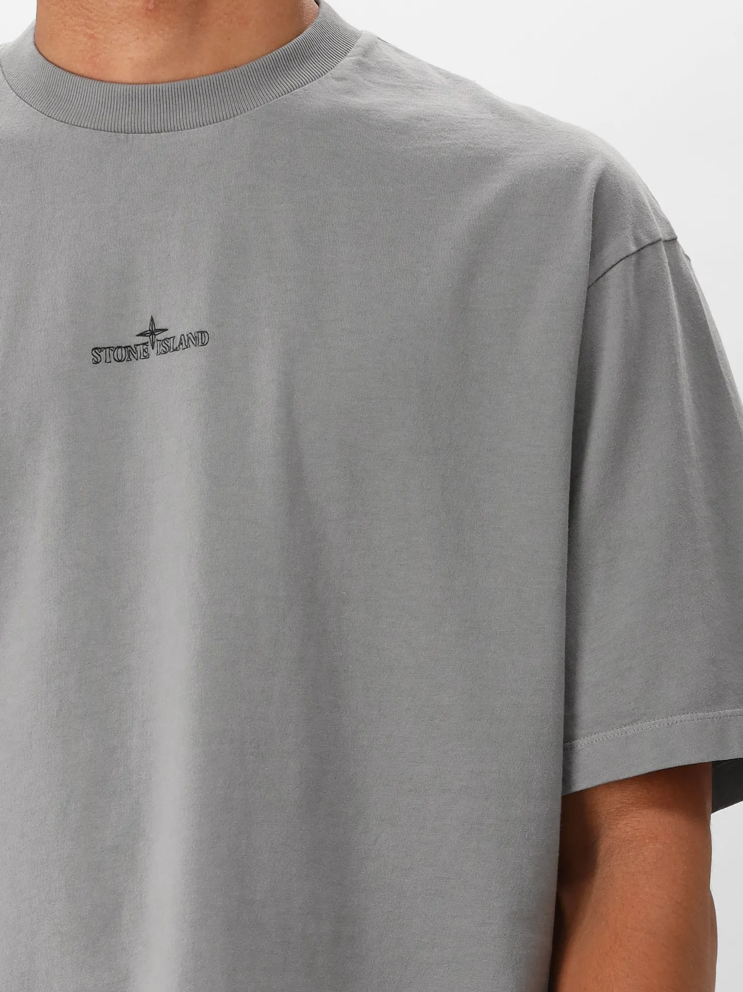 Stone Island T-shirt Grijs Backprint
