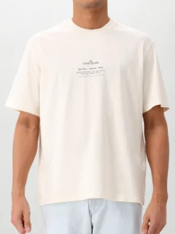 Stone Island T-Shirt Wit/Beige