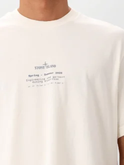 Stone Island T-Shirt Wit/Beige