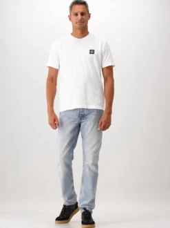 Stone Island T-shirt Wit Logo Patch