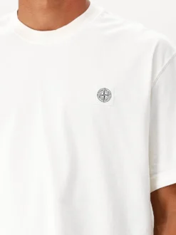 Stone Island T-shirt Wit Patch Logo
