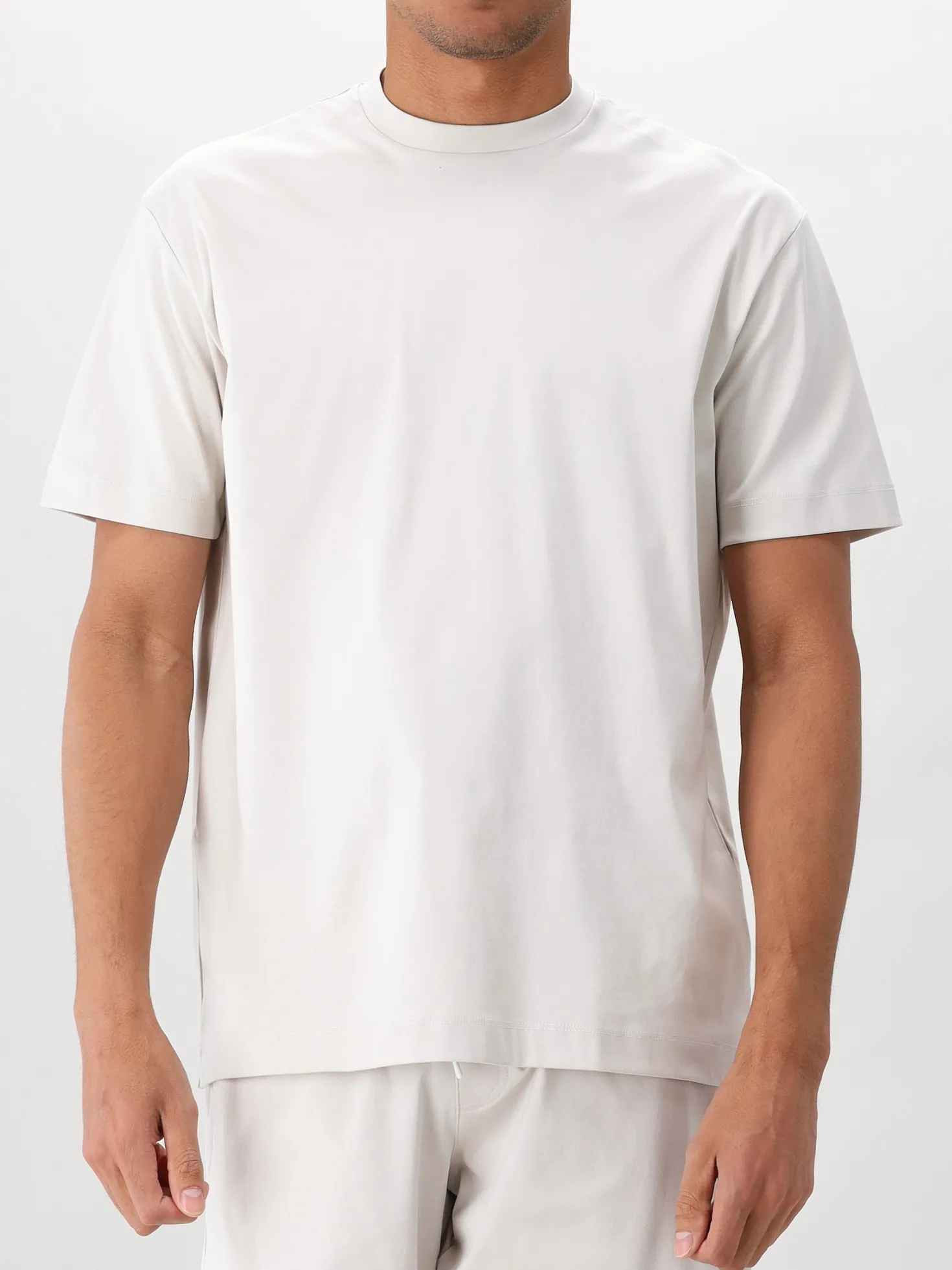 Valenza T-shirt Interlock Supima Pearl Grey
