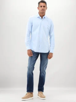 Xacus Overhemd Blauw Active Shirt Tailor Fit ACT558ML 11460 002