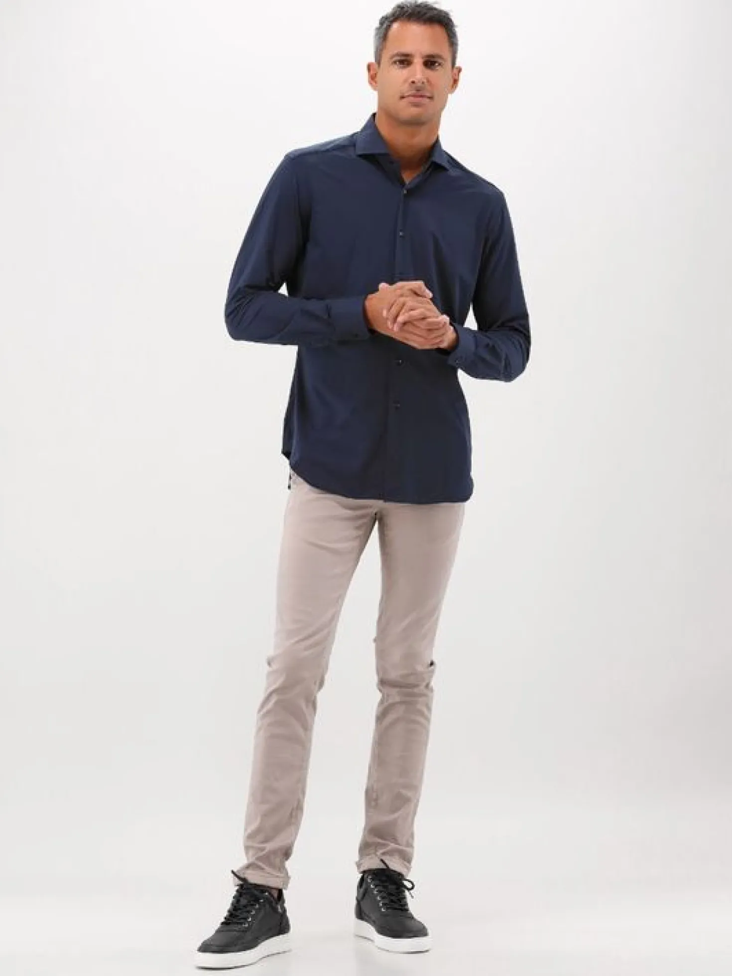 Xacus Overhemd Blauw Active Shirt Tailor Fit ACT558ML 11460 055