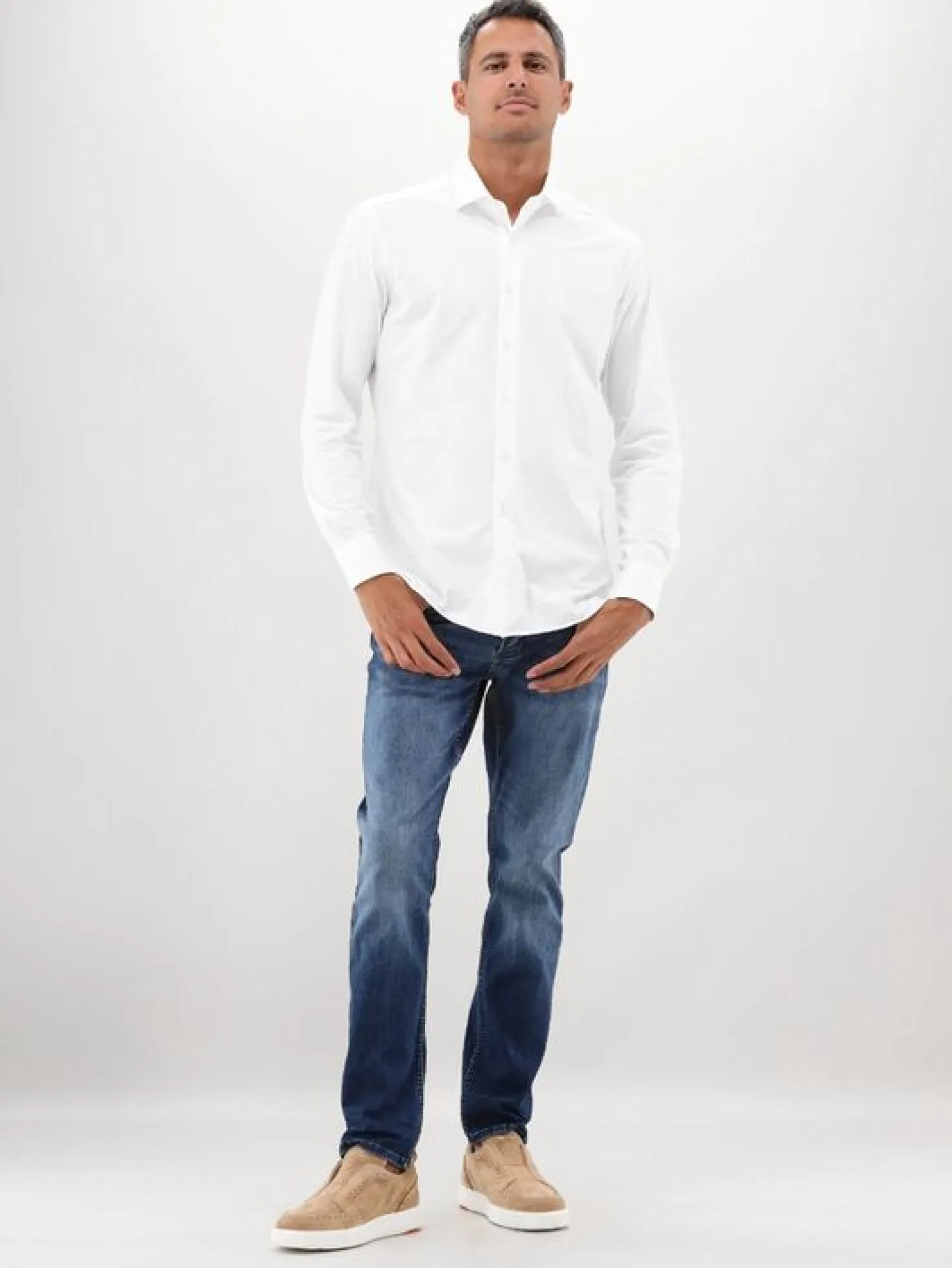 Xacus Overhemd Wit Active Shirt Tailor Fit ACT558ML 11460 001