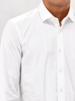 Xacus Overhemd Wit Classic Shirt Slim Fit